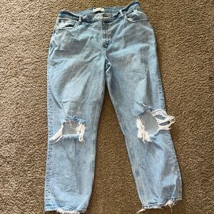 Abercrombie & Fitch Curve Love Ultra High Rise 90’s Straight Jeans